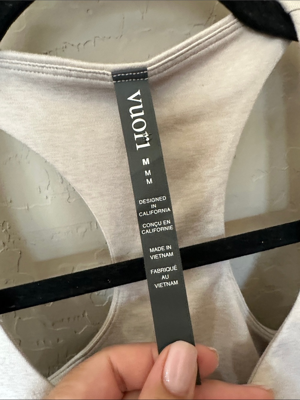 Vuori Cream Ribbed Racerback Tank Top - Picture 2 of 5